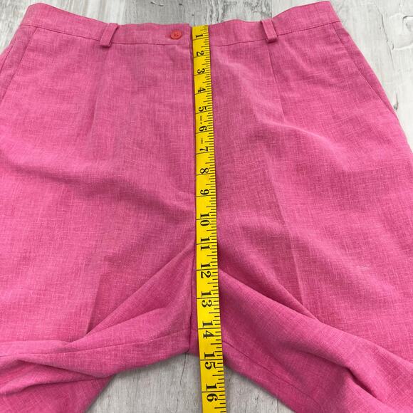 Vintage David Smith Pink Super High Rise Preppy Basic Bright Casual 8" Shorts 8 - Picture 10 of 11